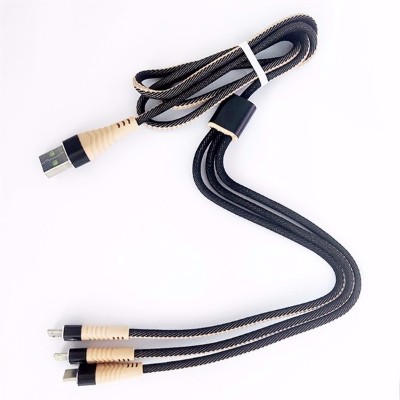 一拖三牛仔布數據線