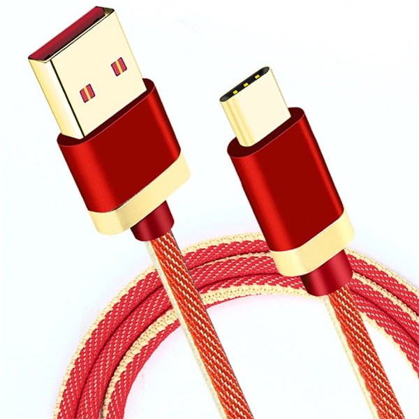 牛仔布編織type-c數據線