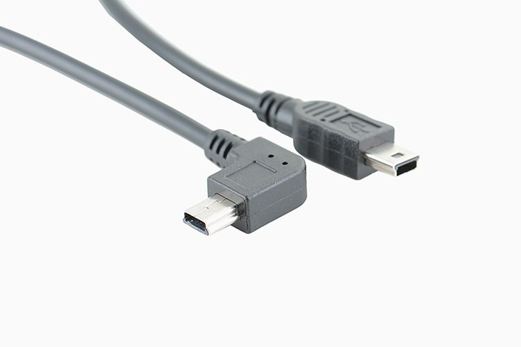 彎頭90° 5Pin公對公Mini數據線_導航儀行車儀GPS數據線