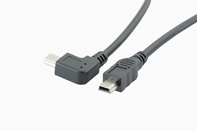 彎頭90° 5Pin公對公Mini數據線_導航儀行車儀GPS數據線