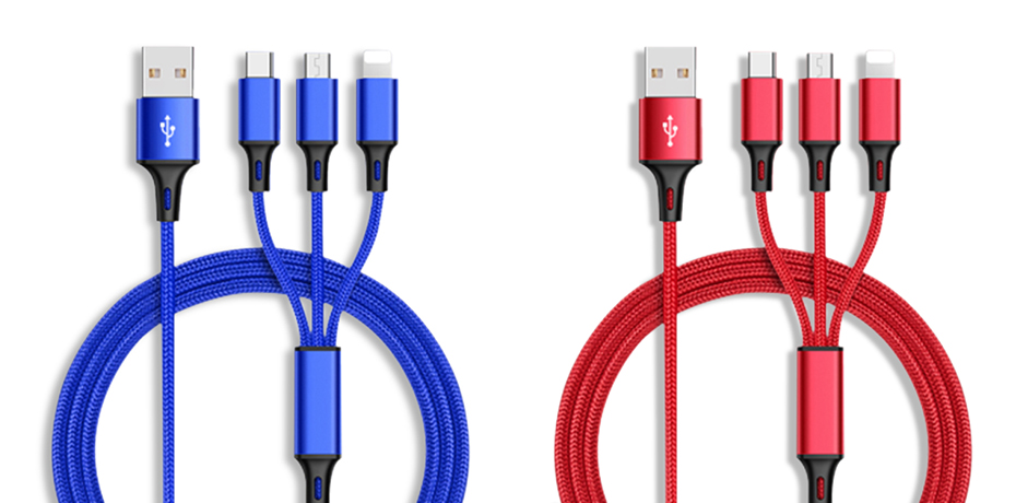 一拖三編織數據線