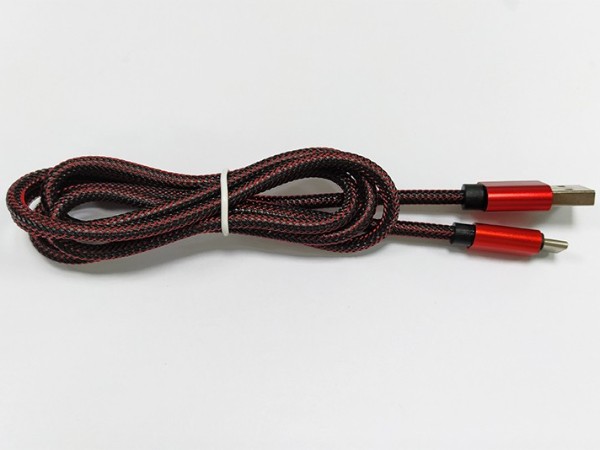 麻繩編織手機USB Type-C數據線，支持QC3.0+華為FCP快充